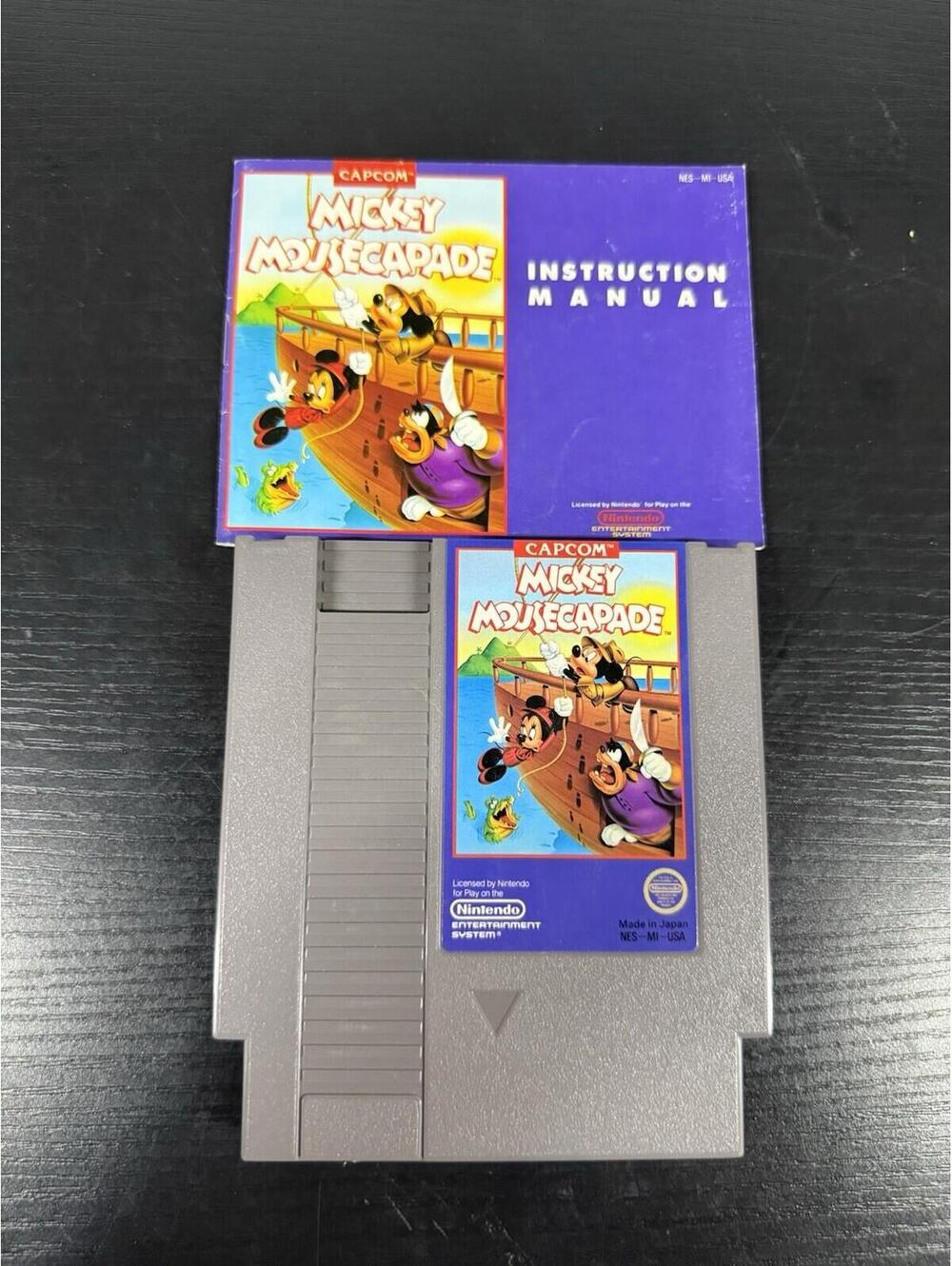 Mickey Mousecapade NES Nintendo Authentic w Manual Capcom Tested